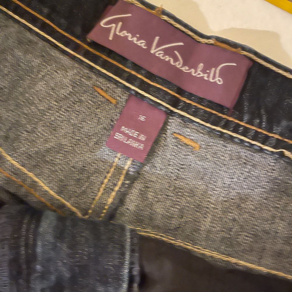 Gloria Vanderbilt Dark‎ Blue Straight Leg Jeans Size 16 - Picture 4 of 12